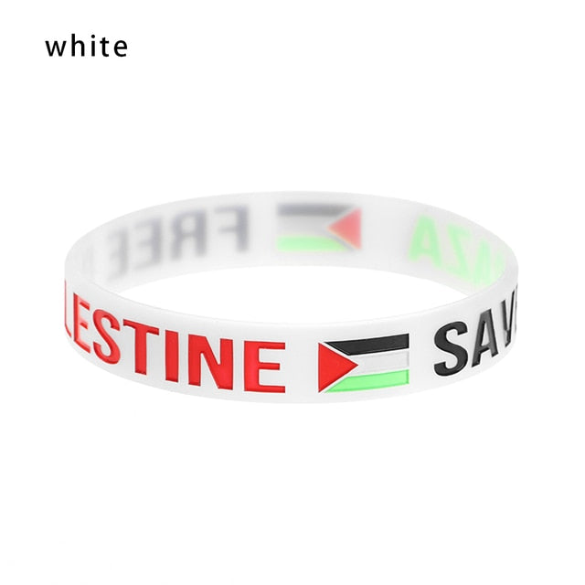 Free Palestine Silicone Rubber Bracelet
